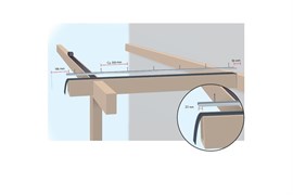 Gummiboden für Sparren 58mm RIATHERM 3050mm